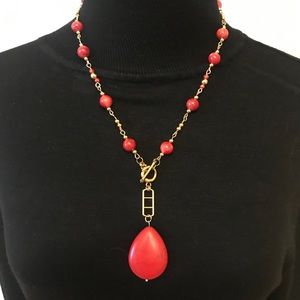 Glass bead necklace